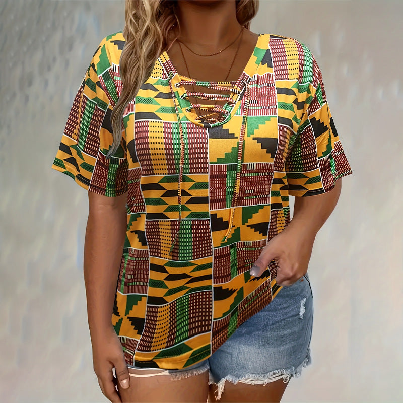 Maya | Loose Tie-Dye Top with Tie