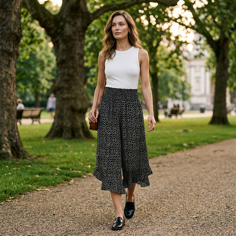 Mellisa | Polka-Dot Breezy Pants