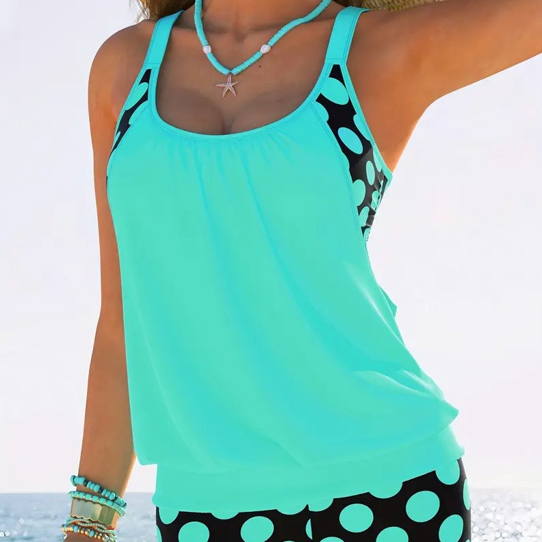 Eqlire | Polka Dot Two-Piece Swimsuit