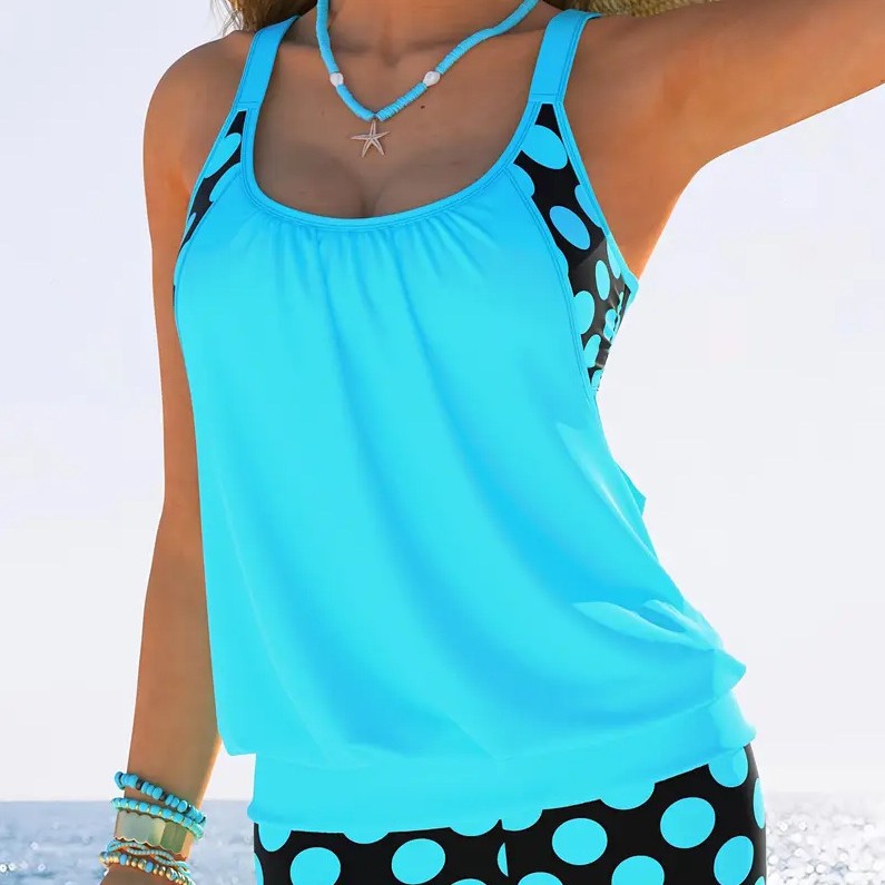 Eqlire | Polka Dot Two-Piece Swimsuit