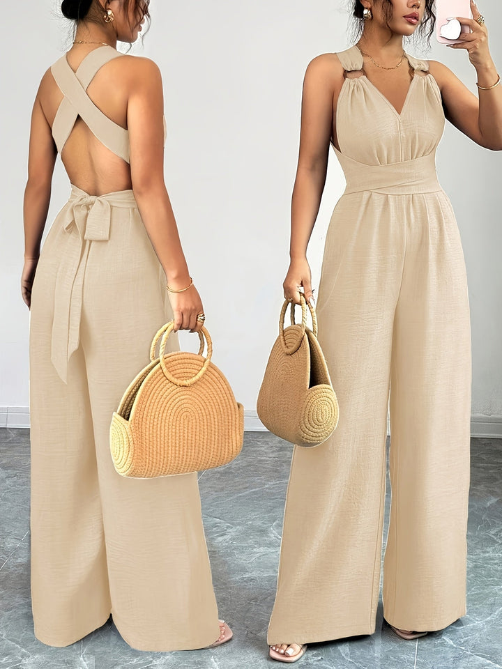 Emily | Elegant Linen and Cotton Jumpsuit