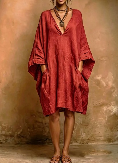 Fiorella | Relaxed Elegance Linen and Cotton Dress