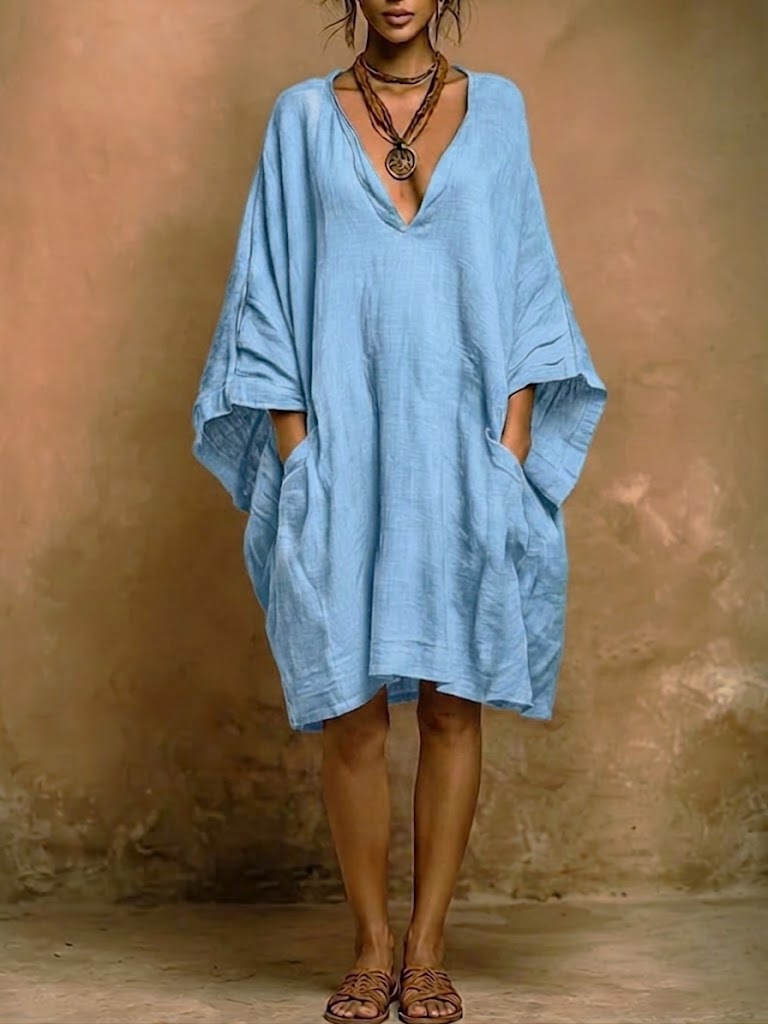 Fiorella | Relaxed Elegance Linen and Cotton Dress
