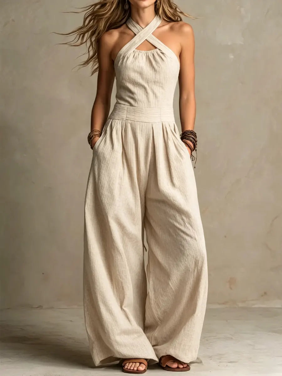 Bianca | Elegant Linen and Cotton Jumpsuit