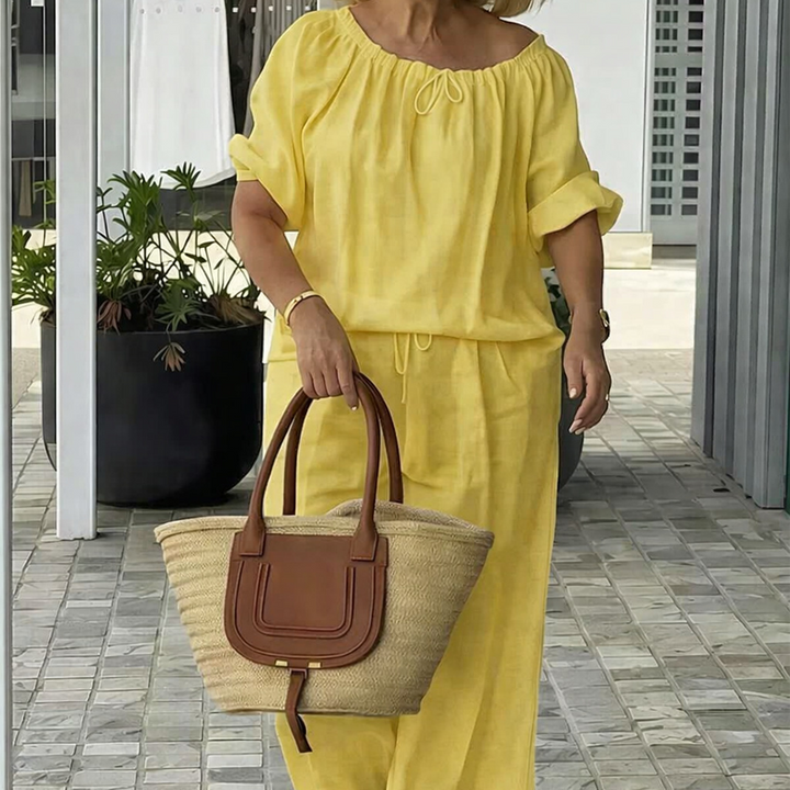 Rablaisie | Drawstring Top & Pants 2-Piece Set